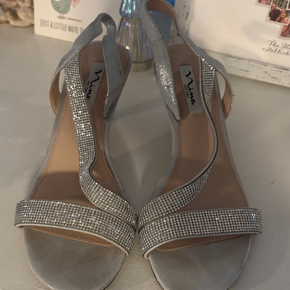 Nina Glittering Silver Women's Sandals